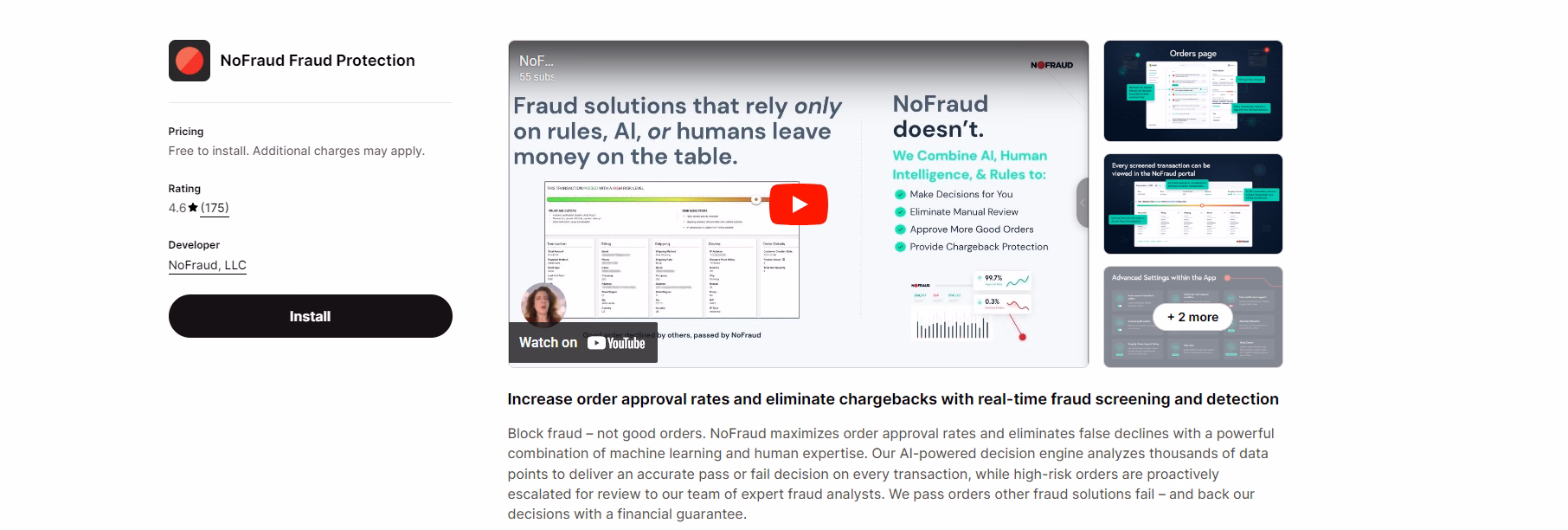 NoFraud Fraud Protection
